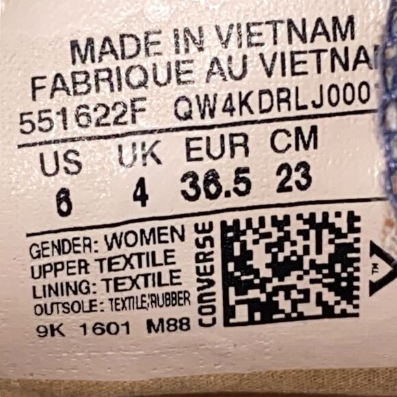 Converse Women's Shoreline Blue White Slip On Sneaker Size US 6 - Picture 9 of 9